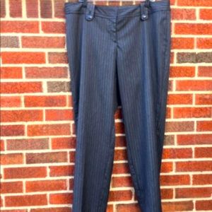 JMS Petite Gray Pin-striped Dress Pants
